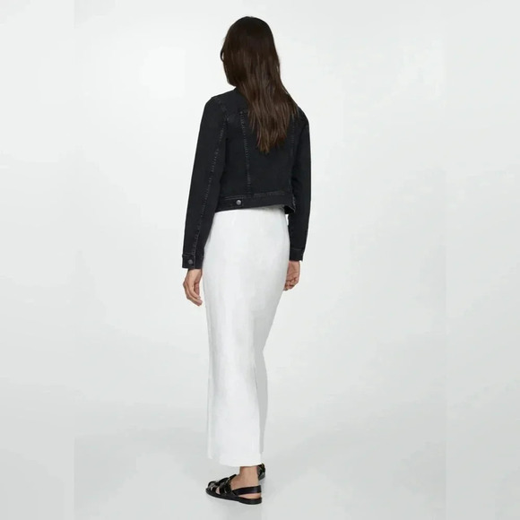 Mango Denim Jacket in Black NWT - Picture 3 of 14